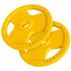 Image de GORILLA SPORTS® Disques d'haltères   1,25 kg, 2,5 kg, 5 kg, 10 kg, 15 kg, 20 kg, 25 kg, 30 kg, poids individuel/lot de 30 mm, en fonte avec grip en caoutchouc, choix de couleur