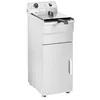 Image de Royal Catering Friteuse avec meuble bas (16 L, 6000 W, 400 V, 60-200 °C, 34 x 53 x 94 cm, acier inoxydable, panier et couvercle)