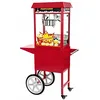 Image de Royal Catering Machine à pop-corn avec chariot Rouge Avec accessoires