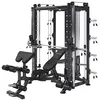 Image de Maxxus Multipress 10.1 Station de Musculation Universelle  Power Cage à Squat -Barre d'Haltère Guidée  Banc de Musculation Inclus  Double Barre de Traction Reglable en Hauteur -Charge 250kg