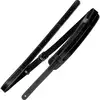 Image de Richter 2010 Black Slinky Vintage Guitar strap Leren gitaarband met schouderpad