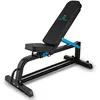 Image de CAPITAL SPORTS Adjustar Banc de musculation pliable - Banc d'entraînement avec dossier à 7 angles, incliné à assise réglable, charge max. : 300 kg, cadre en acier, facile d'entretien, noir-bleu