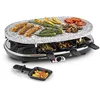 Image de Klarstein Steaklette Raclette avec grille 1500 W, régulateur de température, 3 plaques interchangeables, plaque en pierre, pour 8 personnes.