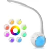 Image de WILIT Lampe de bureau LED pour enfant, lampe de bureau à changement de couleur, lampe de chevet pour enfants, garçons, filles, lampe de chevet tactile à intensité variable avec 3 niveaux de