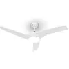 Image de Klarstein Figo Ventilateur de plafond - 2 en 1 : ventilateur & plafonnier (2 x 42 W), Diamètre : 52" (132 cm), 3 pales, Débit d'air : 9.018 m³/h, 2 sens de rotation, 3 vitesses, blanc