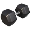 Image de Gorilla Sports® Haltères Hexagonaux - Poids de 2-50 kg, Individuel/Ensemble, Fonte Caoutchouc, Chromé, Antidérapante, Noir - Haltères Courts, Dumbbell, Musculation, Entraînement, pour Fitness, Gym