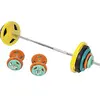 Image de Gorilla Sports Lot d'haltères 100 kg - Revêtement caoutchouc en fonte - Bouchon à vis