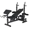 Image de GORILLA SPORTS® Banc de musculation multifonction réglable avec support pour haltères, curl put et papillon, station de dip, curler des jambes, banc de musculation, banc de musculation, banc de