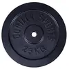 Image de GORILLA SPORTS® Lot de disques d'haltères   0,5 kg, 1,25 kg, 2 kg, 2,5 kg, 5 kg, 10 kg, 15 kg, 20 kg, 25 kg, 30 kg, 30/31 mm, en fonte, argenté/noir