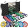 Image de Bullets Playing Cards, Coffret de poker design Tony Deluxe avec 300 jetons de poker en argile, instructions de poker, bouton de dealer et cartes de poker en plastique