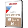 Image de Toshiba N300 Disque dur interne 16 To NAS 3,5" SATA 24 7 fonctionnements, idéal pour NAS de 1 à 8 baies, mémoire tampon de données 512 Mo, taux de charge de travail de 180 To, garantie 3 ans