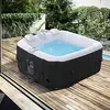 Image de AREBOS Spa Gonflable | pour l'intérieur et l'extérieur | 4 Personnes | 154x154cm | 100 Jets de Massage | Spa Bien-être Chauffage | Massage Gonflable Carré | 600 litres