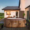 Image de Arebos Spa Gonflable | Gonflable | Intérieur & Extérieur | 190x120 cm Ovale | 2 Personnes | 90 Jets de Massage | avec Chauffage | 550 litres | Couverture Incluse | Bubble Spa & Wellness Massage
