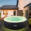 Image de Arebos Whirlpool | Gonflable automatiquement | Intérieur & extérieur | 6 personnes | Diamètre 208 cm | Bande lumineuse LED | 130 jets de massage | 1000 litres | Avec couverture | Bain bulles & massage