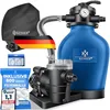 Image de KESSER Système de filtre à sable 700 g boules filtrantes remplacent 25 kg de sable filtrant, vanne à 7 voies avec indicateur de pression, filtre de piscine 10 m³/h, carafe filtrante 10-200 l/h, avec