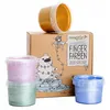 Image de Set peinture à doigts 4 pots 90g Cristal Mika RJVB Neogrun® - P NG50106