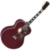 Image de Sigma Guitars GJA-SG200 Translucent Wine Red guitare électro-acoustique folk avec housse