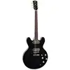 Image de Sigma Guitars HBA-102P-BK Semi-Hollow P90 zwarte semi-akoestische gitaar met softcase