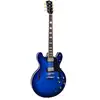 Image de Sigma Guitars HBA-102H-TBB Semi-Hollow Humbucker blue semi-akoestische gitaar + case