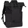 Image de RIVACASE Sac à dos de voyage ultra léger pour ordinateur portable jusqu'à 17,3" - Sac à dos pour homme et femme - Sac de sport étanche pour les voyages et le travail, Noir, 15,6"