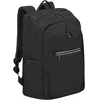 Image de Rivacase Eco Sac à dos pour ordinateur portable 17,3"   Sac à dos moderne imperméable en plastique recyclé   Pour hommes et femmes, sac à dos urbain pour affaires, voyages, sport, université, école, Noir , 17,3 Zoll
