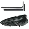 Image de Coffre de toit mural 82 cm WSB O noir en acier pour rangement de coffre de toit, outils de jardin, skis, équipements de sport, planche de surf iSUP