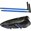 Image de QLS Support mural pour coffre de toit 82 cm en acier bleu pour ranger valises, outils de jardin, skis, équipements sportifs, planche de surf iSUP WSB O