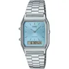 Image de CASIO Montre analogique pour femme à quartz avec bracelet en acier inoxydable AQ-230A-2A1MQYES, argent, bracelet