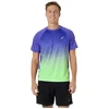 Image de T-shirt Asics Road Fade à manches courtes violet vert, Taille XL
