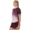 Image de T-shirt Asics Road Fade manches courtes bordeaux violet femme, Taille S