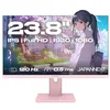 Image de JAPANNEXT Ecran PC Gamer 23.8" IPS Full HD (1920x1080) 120Hz 0.5ms Rose Pastel | Hauteur & Inclinaison réglable(HSP) Haut-parleurs intégrés G-Sync/FreeSync | Garantie 2 ans | JN-IPS238G120F-HSP-PK