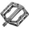 Image de Funn Funndamental Pédales Plates - Pédales de vélo à Plateforme Large pour BMX/VTT, Adhérence réglable pour Une stabilité exceptionnelle, Axe CrMo de 9/16 Pouces (Gris)