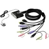 Image de Aten Switch CS692-AT Commutateur 2 x USB / 2 x HDMI / 2 x Audio ports, Noir
