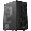 Image de Aerocool HIVEBK, Boîtier PC ATX, 4X FRGB Fan, Grille+Verre trempé, Noir