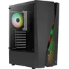 Image de Aerocool WAVEBKV3, Boîtier PC ATX, Verre Trempé, 4x Ventilateurs RGB 12cm, Noir