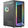 Image de Aerocool Interstellar, Boîtier Semi-Tour ATX RGB, 3 Ventilateurs PWM 120mm ARGB + 2 Ventilateurs 120mm, Fenêtre en Verre Trempé, Noir
