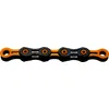 Image de KMC DLC11 WAXED Chaîne de vélo Noir/orange 1/2" x 11/128", 118 maillons, 11 vitesses, légère, noir/orange