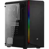 Image de Aerocool RIFT, Boîtier d'ordinateur, Panneau Latéral Acrylique, LED RGB, Ventilateur Arrière 12cm, USB 3.0, Noir