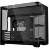 Image de Lian Li O11 Vision-M Boîtier PC tour moyenne Noir | Design modulaire à double chambre avec verre trempé 3 côtés, prêt pour la connexion arrière