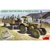 Image de Miniart MIN35314 Tracteur allemand 1:35 D8506 avec remorque et équipage, non peint