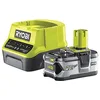 Image de Ryobi - Pack 1 Chargeur Rapide 120 Minutes + 1 Batterie Lithium+ 18V ONE + 4,0 Ah - Batterie Compatible avec Plus de 200 Outils de Bricolage et Jardinage - RC18120-140