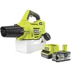 Image de RYOBI Pulvérisateur de brouillard sans fil 18 V ONE+ RY18FGA-150 (portée 4,5 m, débit 7,2 l|h, couverture de surface par min. 93 m², taille moyenne des particules 40 µm, avec 1 batterie de 5,0 Ah et
