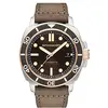 Image de Spinnaker pour Homme 42 mm Hull Diver Automatique 3 Aiguilles Montre avec Bracelet Cuir Véritable ou Acier Inoxydable SP-5088, Vert, sangle