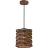 Image de Éclairage Westinghouse 63692 Luminaire suspendu d'intérieur à une lampe, finition bois dur