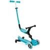 Image de Globber GO  UP Active Lights 360 Trottinette évolutive avec siège pivotant à 360°, repose-pieds, lumières LED et 3 roues, pour enfants de 15 mois à 6 ans, bleu aqua