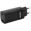 Image de PHILIPS DLP2681/12 - Chargeur secteur avec puissance de sortie de 65 W - Double sortie USB-A et USB-C - Noir
