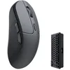 Image de Keychron M3 4000 Hz Souris optique sans fil Bluetooth 5.1/2.4 GHz/USB, légère 79g, programmable, capteur PixArt 3395 avec jusqu'à 26K DPI/ 650 IPS pour Windows Mac Linux - Noir