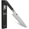 Image de Shun Couteau de chef classique de 20,3 cm, couteau de cuisine japonais fabriqué à la main pour chefs professionnels et domestiques, noyau VG-MAX avec revêtement en acier inoxydable Damas, manche en