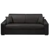 Image de Vente-unique-Canapé 4 places convertible express en tissu EMIR - Anthracite - Couchage à lattes larges 160 cm - Matelas 14 cm