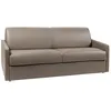 Image de Vente-unique-Canapé 4 places convertible express en simili taupe - Couchage à lattes larges 160 cm - Matelas 18 cm CALIFE